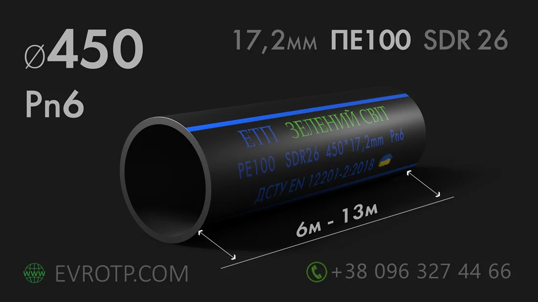 Труби для води 450 
